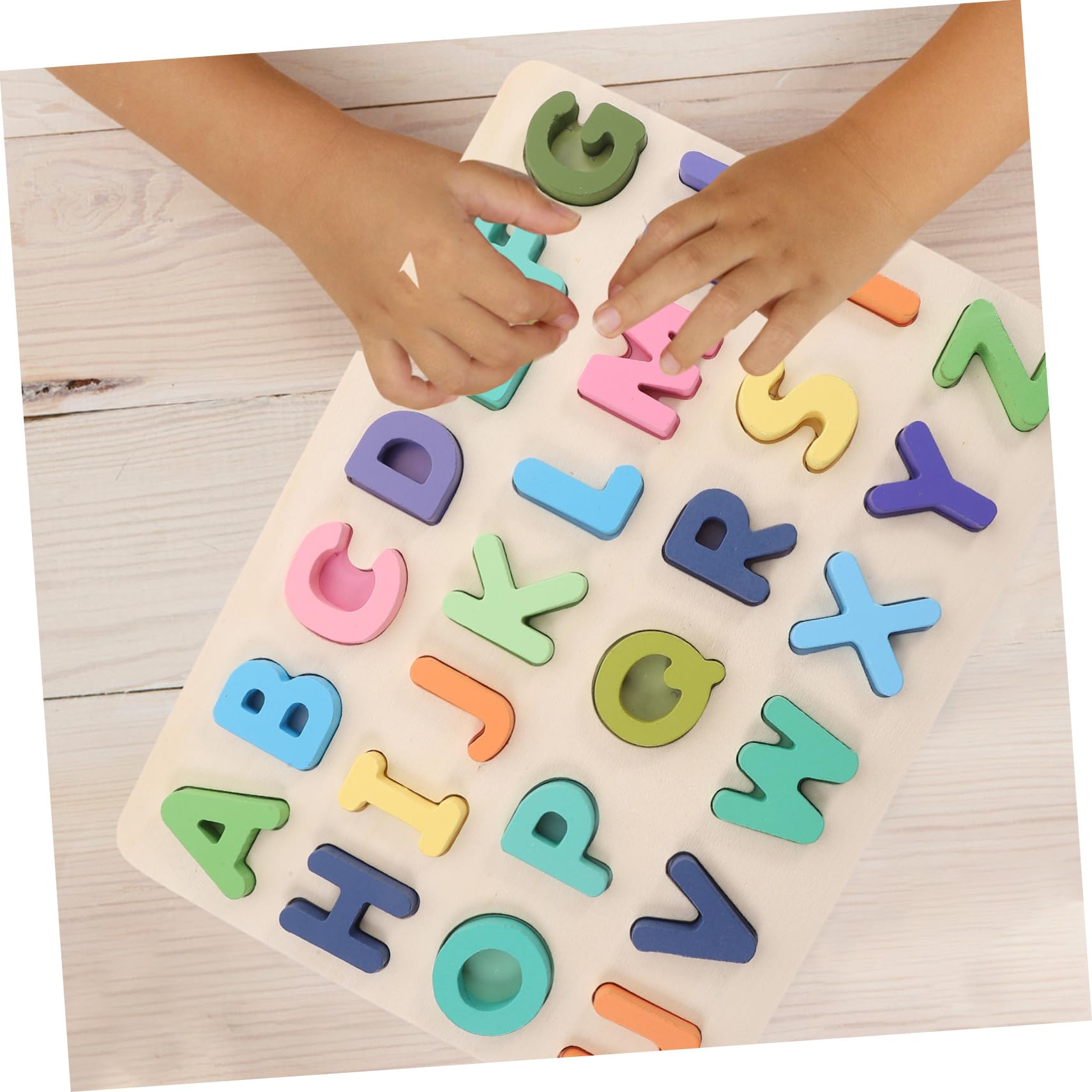 Puzzle Alfabetico in Legno per Bambini, 2 Set, Gioco Educativo | Festa Scuola Decor, Alfabeto Inglese, Lettere e Numeri, Puzzle Lettere Alfabeto
