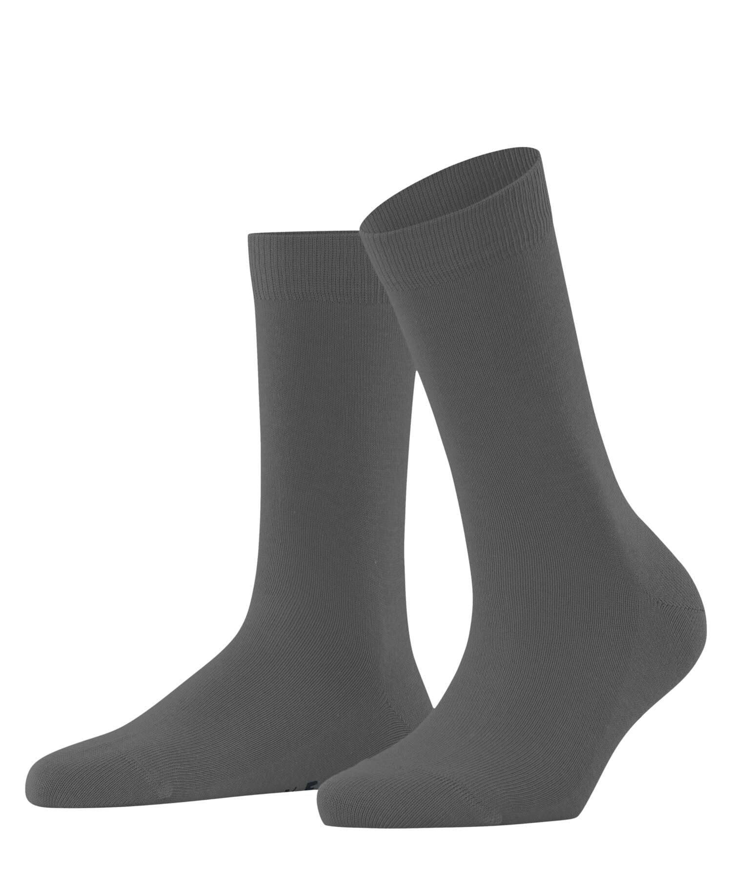 FALKE Women's Family W So Sustainable Cotton Plain 1 Pair Socks, Grey Flanell 3210, 5.5-8