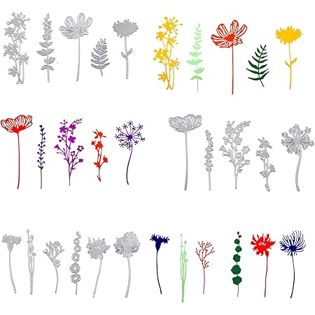 DzIxY Stanzformen Blätter & Zweige - Für Karten & Scrapbooking