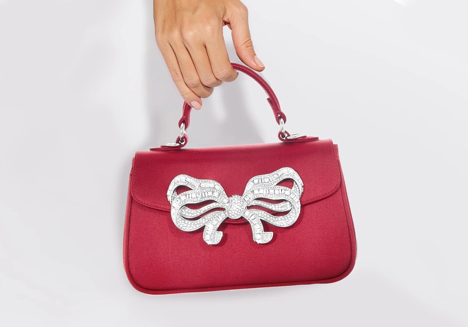 Judith Leiber Top-Handle Bag (Crimson)