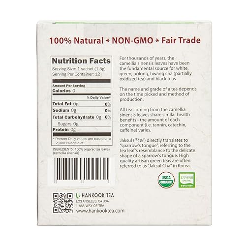 Miniatura 3 de Hankook Tea Té verde orgánico Doo Mool, 12 unidades