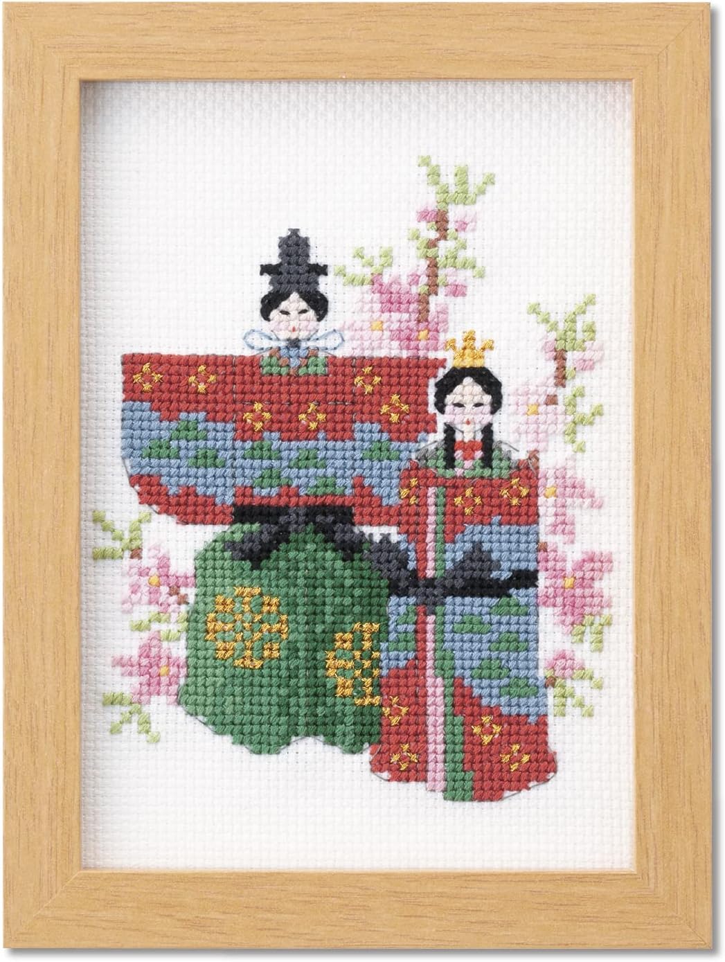Olympus Thread Embroidery Kit, March, Peach Flower and Hina No. 7543