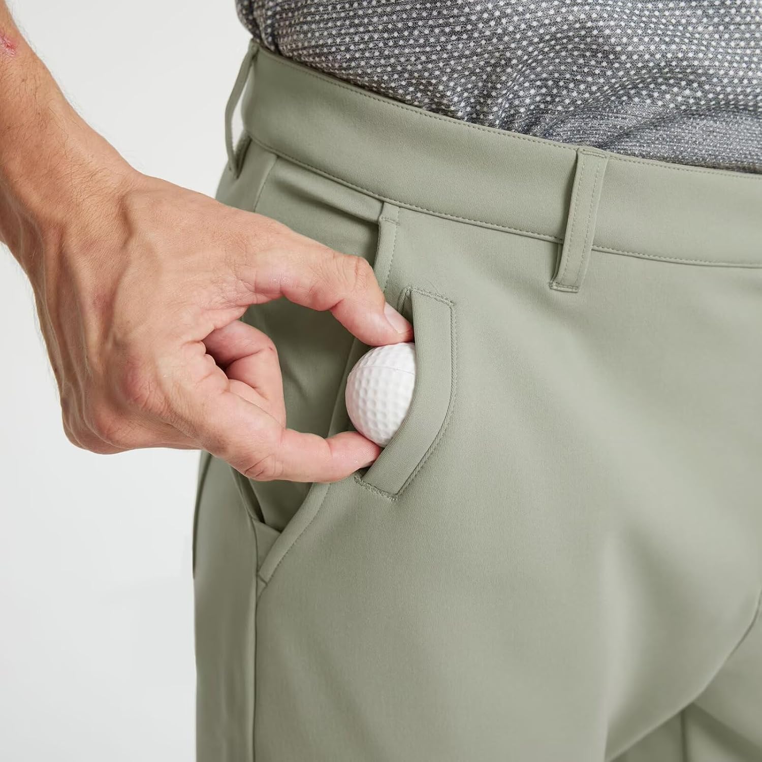 M MAELREG Golf Fleece Lined Pants Men Softshell Water-Resistant Workout Casual Outdoor Hiking Insulated Winter Pants for Men - Image 4