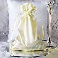 Vista 20 de Efavormart - Paquete de 60 bolsas de satén verde cazador para fiesta de boda, bolsa con cordón para regalo, 6 x 9 pulgadas