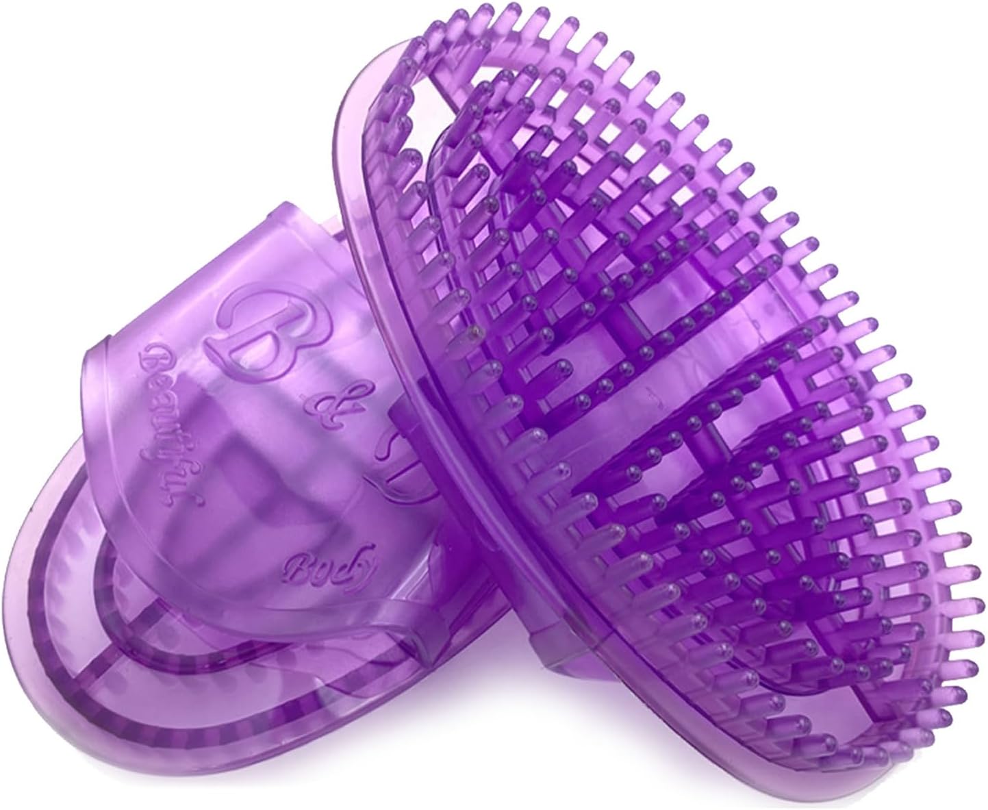 2 Pcs Meridian Massage Brush,Full Body Relaxation (Purple)