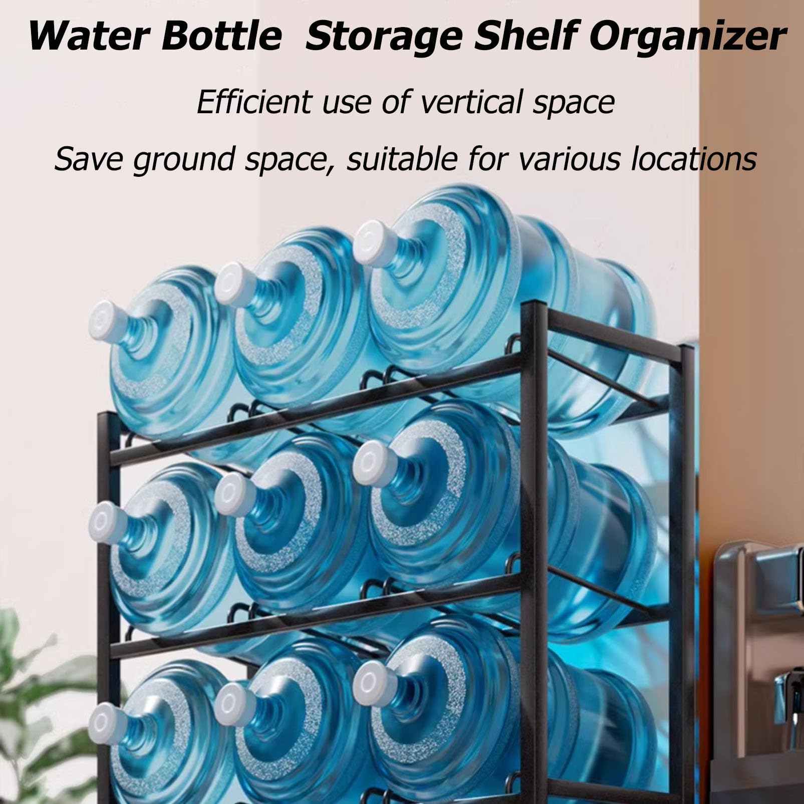 Estante para Botellas de Agua de Alta Resistencia con Capacidad para 5 Botellas: un Enfriador Que Ahorra Espacio, Ideal para oficinas, gimnasios y restaurantes; una solución eficiente para e