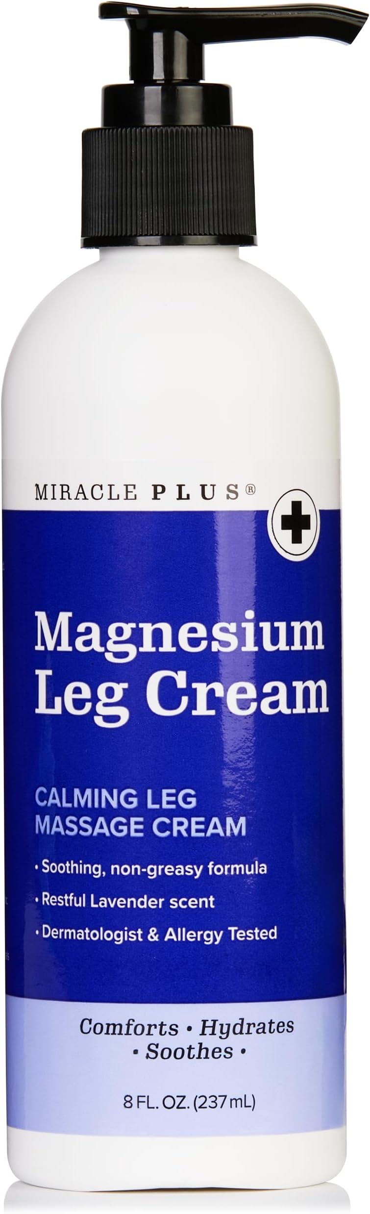 Magnesium Cream For Leg Relief | Magnesium Lotion Calming Leg Cream Herbal Moisturizer Topical Body Butter Soothes + Calms Sensations, Itching, & Shaking, 8 Oz