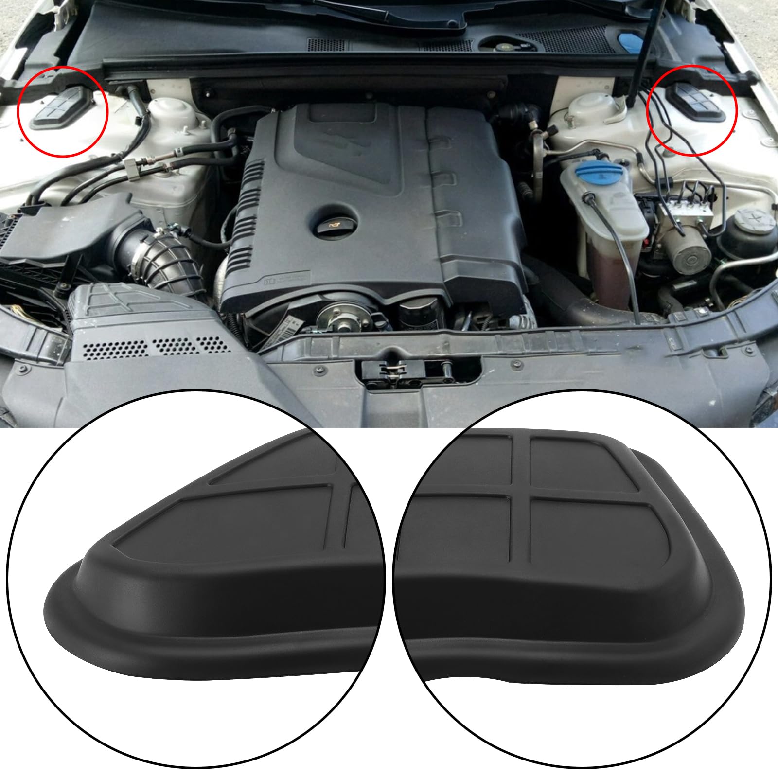 2 pezzi parte di ricambio per torre puntone anteriore 8K0803593 8K0803594 compatibile con Audi A4 A5 S4 S5 RS4 RS5 (2007-2017)