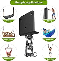 Vista 6 de BeneLabel Colgador para Saco de Boxeo para Bolsa Pesada Hardware de Montaje en Viga Rotación 360° Soporte de Techo para Saco de Boxeo Montaje