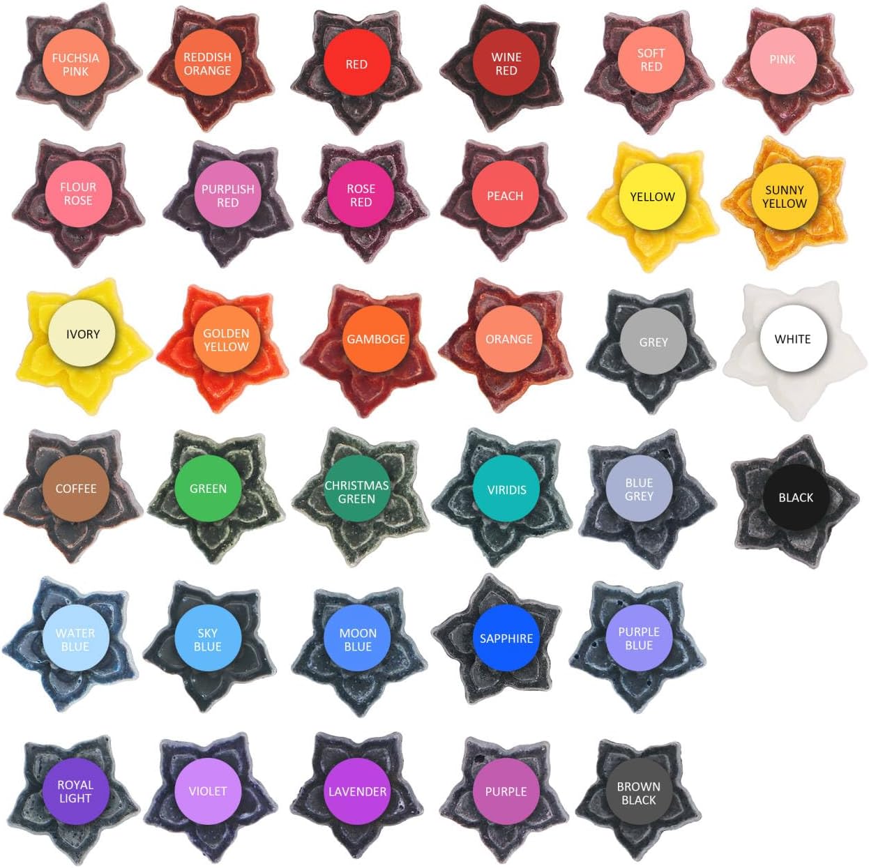 KYONANO DIY Candle Dye for 30kg Wax 34 Colors Plant Candle Dye for Candle Making High Security Easy to Clean and Portable