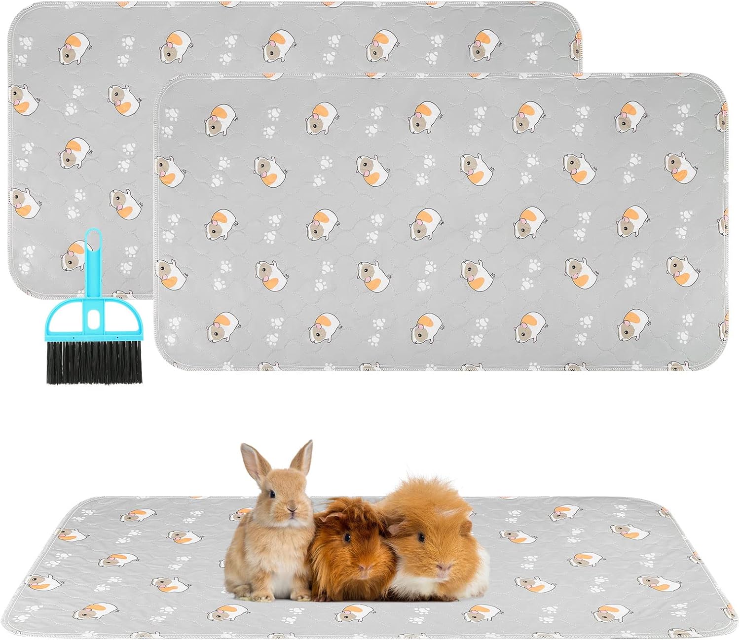 Picture of Scenereal Guinea Pig Cage Liner 2 Packs with Cleaning Brush - Fast ...