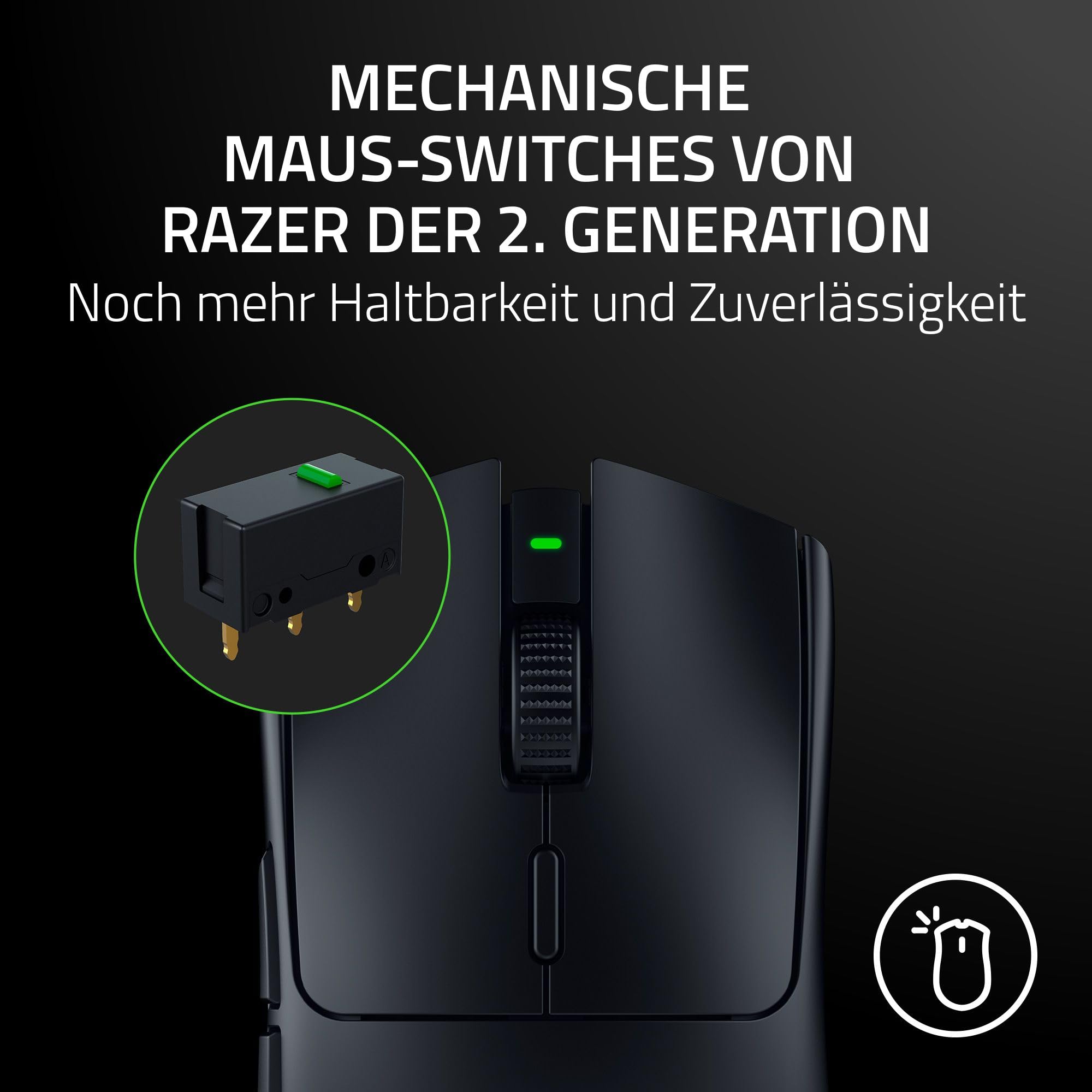 Razer Viper V3 HyperSpeed Kabellose Esports Gaming-Maus Focus Pro 30K DPI Sensor 280 Std. Akku Mechanische Switches 2th Generation 4000Hz Schwarz