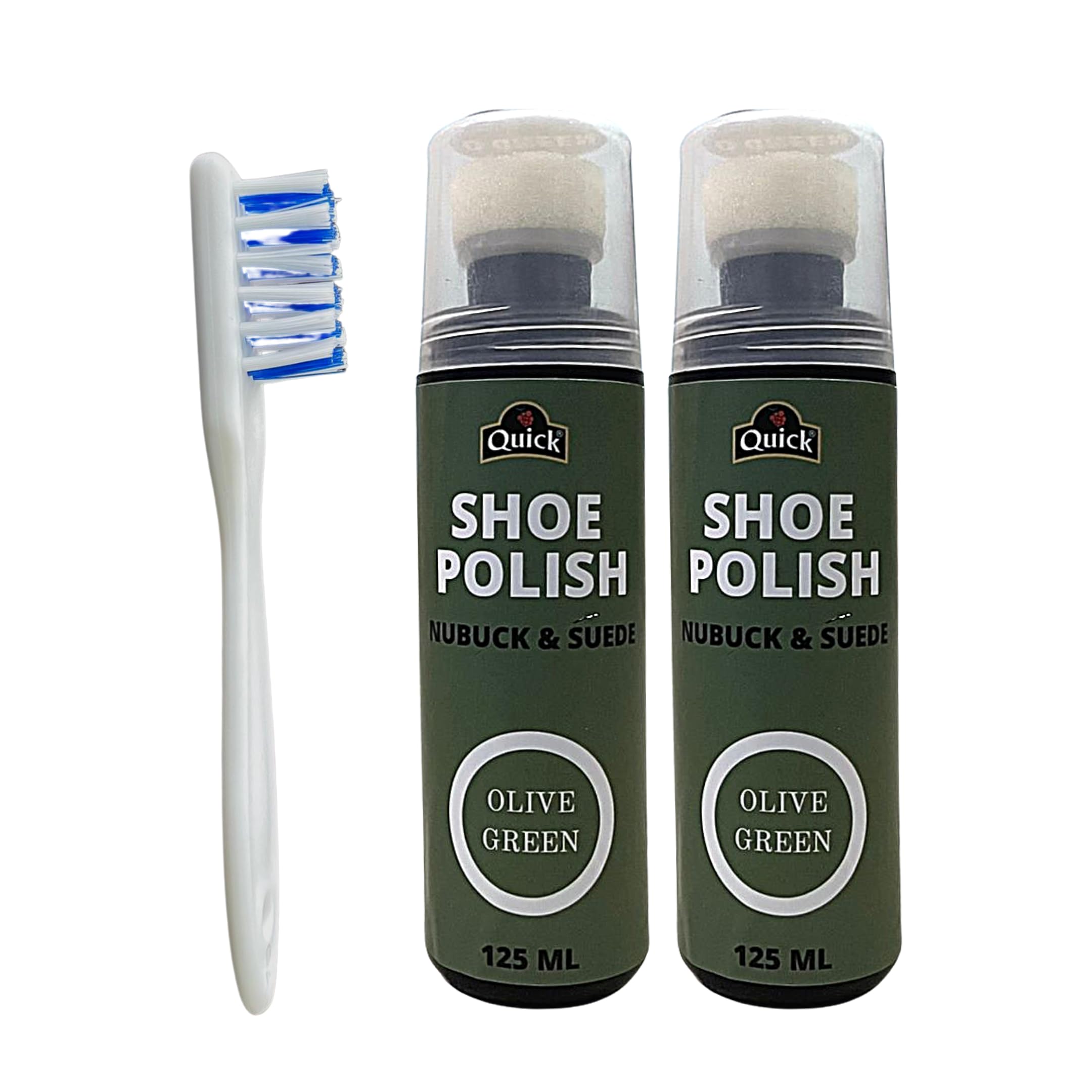 Quick Nubuck and Suede Shoe Polish | Color - Olive Green | Pack 2 x 125 ML | Nubuck and Suede Renovator (B0D3VHLZPT) Amazon Price History, Amazon Price Tracker