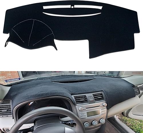 Miniatura 11 de Protector para tablero para Toyota Camry Accesorios 2007 2008 2009 2010 2011 Protector de tablero a medida de felpa (Gris oscuro)