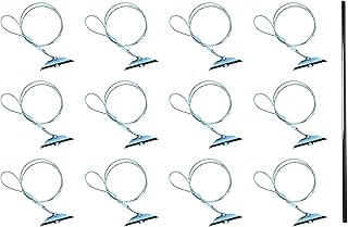 3.5" Chisel Earth Anchors - 12 pcs and Drive Rod - Heavy Duty Ground Anchor with 32" Cable - Cable Earth Anchor for Swing Set, shed, Greenhouse, Fence and More