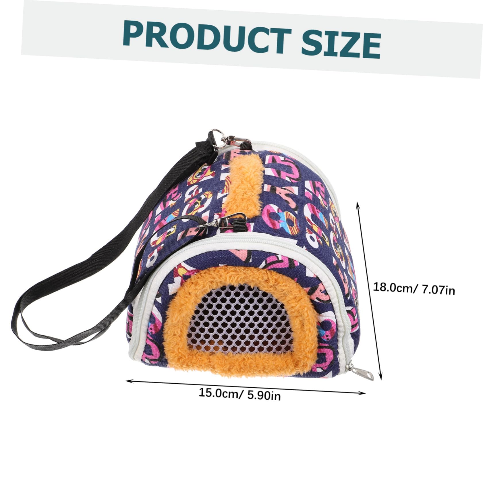 Toyvian Portable Pet Carrier Bag for Hamsters Breathable Mesh Design Shoulder Straps for Travel and Outdoor Adventures Comfortable and Safe for Pets