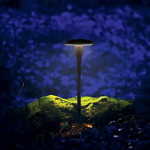 Miniatura 6 de Iluminación de paisaje WAC, luz LED redonda de 12 V para camino y área de 3000 K en latón macizo recubierto con bronce