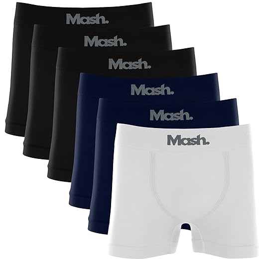 Kit 6 Cuecas Boxer Mash Sem Costura Poliamida Toque Gelado Box Masculina Adulto