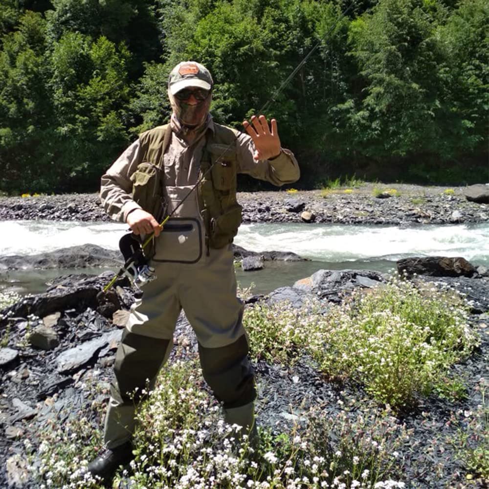 Kylebooker Pêche à la Mouche Stockingfoot Waders Poitrine Chaussants Abordable Respirable Poitrine Respirantes Imperméables à l'eau