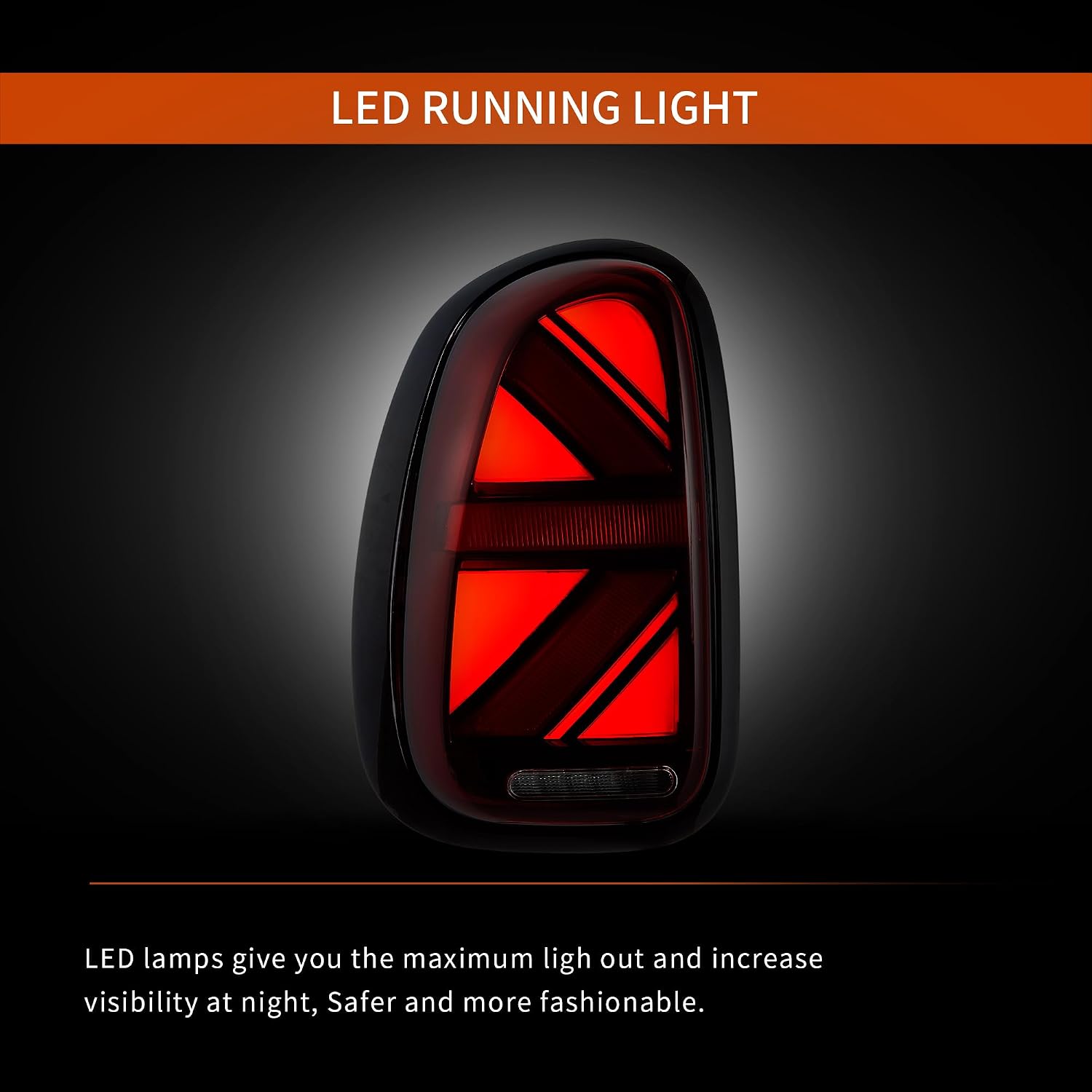 VLAND LED Tail Lights Compatible For 2010-2016 BMW Mini Cooper Countryman R60 With Sequential Turn Signal Rear Lamp assembly, Black Circle & Red Lens Style (Not For R Series)