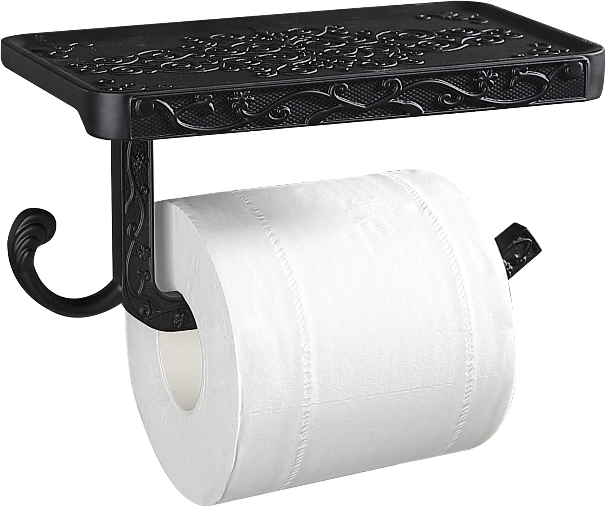 Home Treats Bathroom Toilet Roll Holder Wall Mounted Silver Mosaic