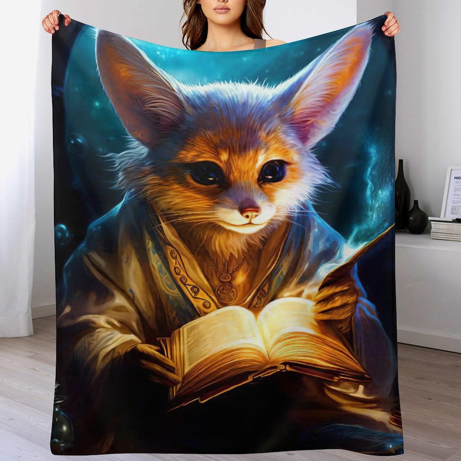 Couverture renard pour éliminer le froid sur le canapé, grand format flanelle