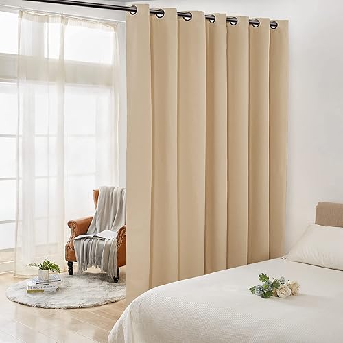 Cortina Rose Home Fashion Rhf divisora, de privacidad, para habitación, Beige