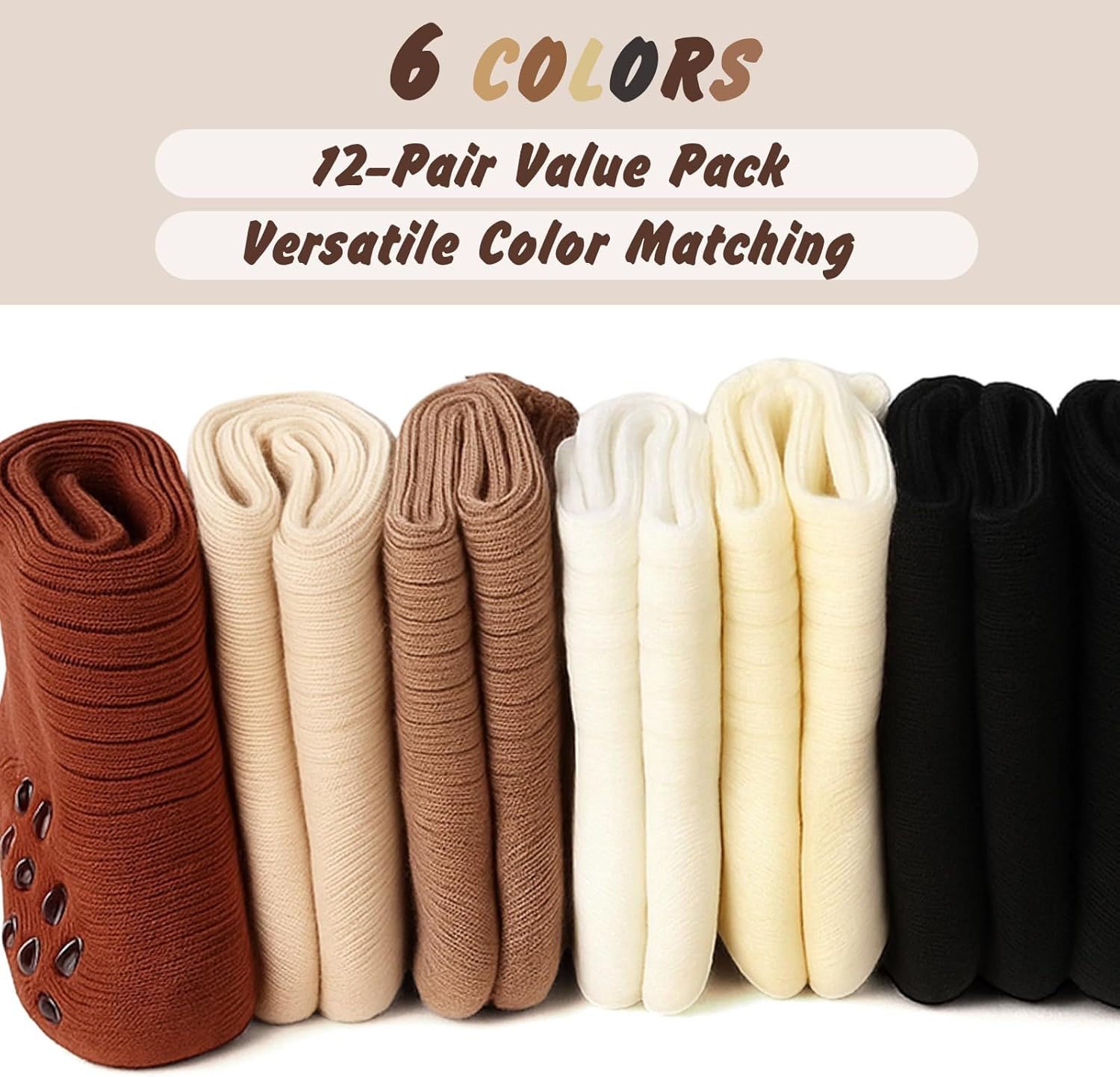 Jeyiour 12 Pairs Toddler Ruffle Grip Socks Baby Newborn Gift Girls Cotton Non-Slip Frilly Anti-Skid Cute Socks 0-24 Months - Image 5