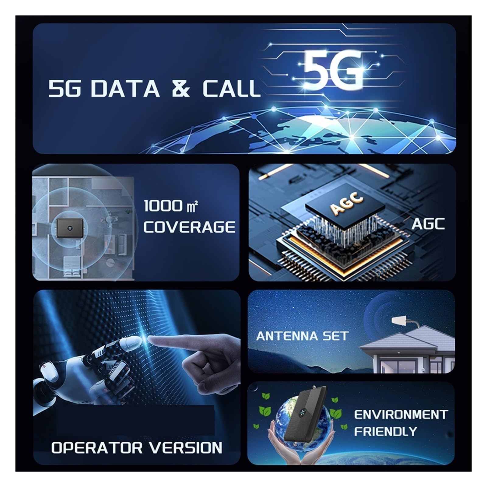 Wzmacniacz Sygnału Mobilnego 5G, 3G, 4G, Mocny Domowego, Do Telefonu Komórkowego Szerszy zasięg