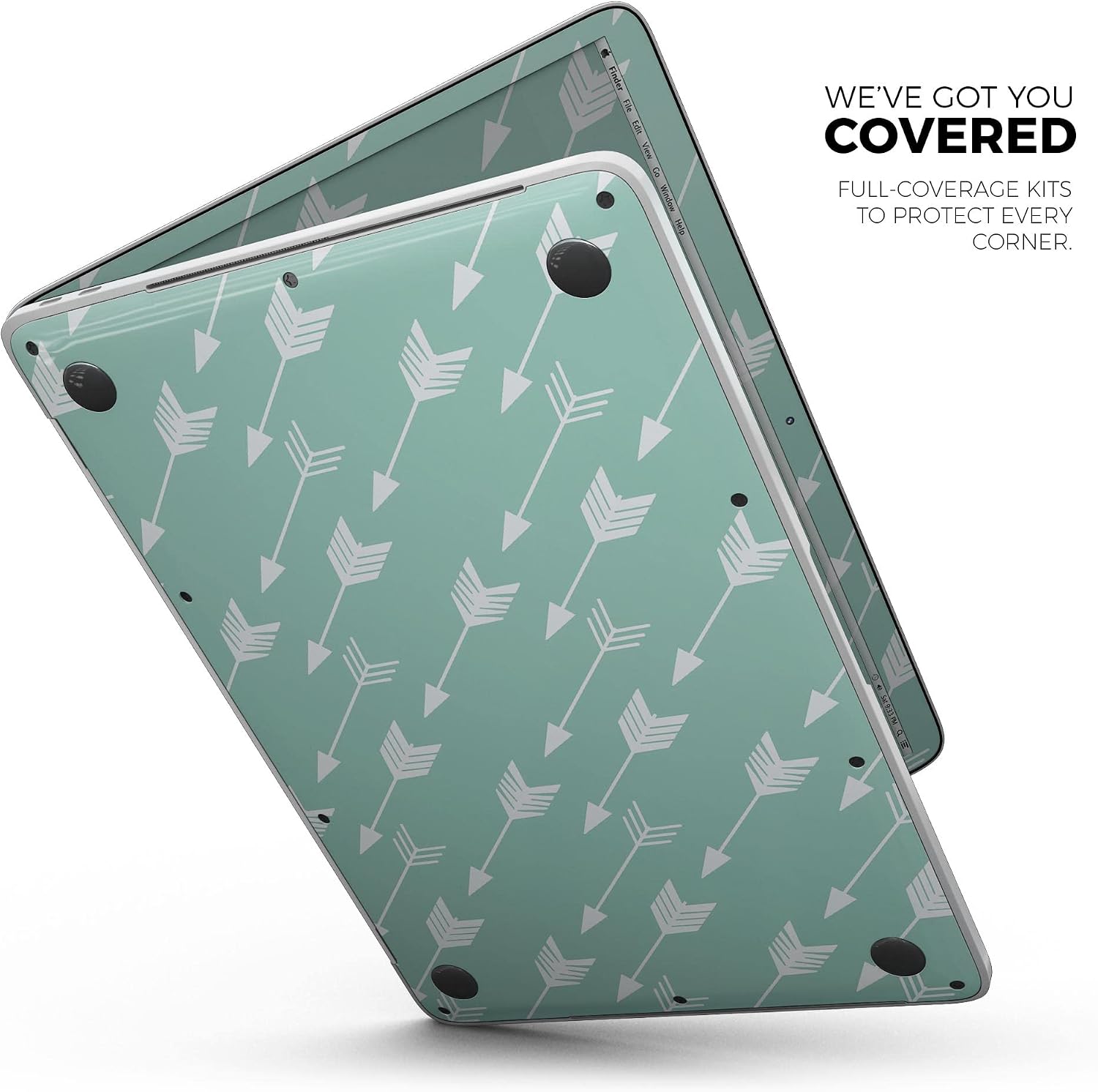 DesignSkinz - Bohemian Arrows on Mint - Full-Body Wrap Protective Decal Skin Kit Compatible with MacBook 16" Pro M1 (A2485)