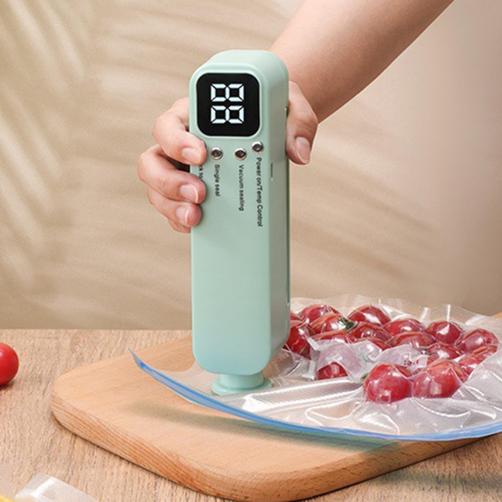 Macchina per sottovuoto a mano, portatile, ricaricabile tramite USB, mini macchina per sottovuoto, per uso in casa, cucina, camera da letto, appartamento, hotel e affitto