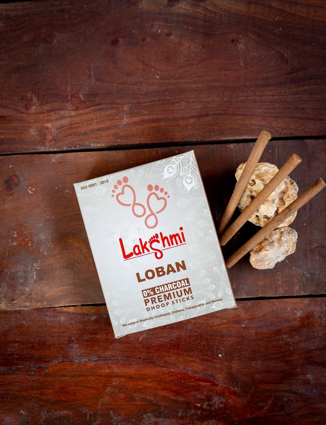 Lakshmi Premium Charcoal Free Dhoop Sticks Pack of 8 Boxes Each Box Contains 20 Dhoop Sticks (Loban)