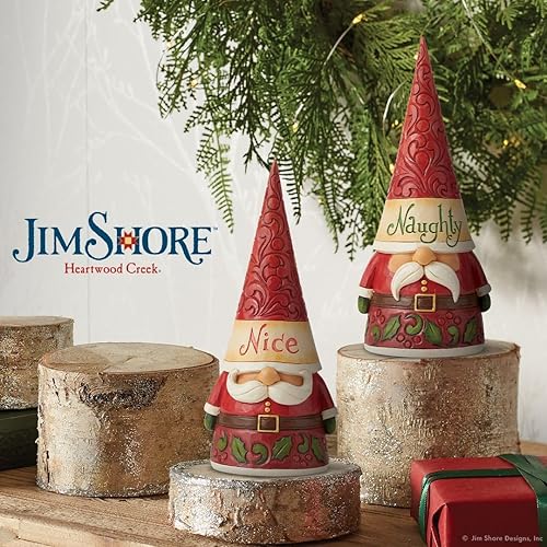 Miniatura 2 de Enesco Jim Shore Heartwood Creek - Figura de gnomo navideño de doble cara, 8.27 pulgadas, multicolor, rojo