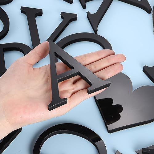 Miniatura 3 de PATIKIL Adhesivos de pared de acrílico 3D con espejo del alfabeto con letra A, autoadhesivas, para decoración del hogar, letrero artístico, para