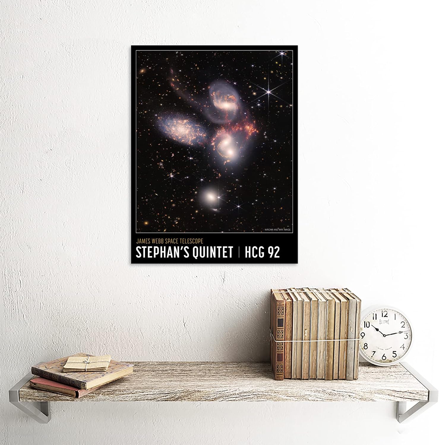 Artery8 NASA James Webb Space Telescope Stephans Quintet HCG 92 Poster Unframed Wall Art Print Poster Home Decor Premium