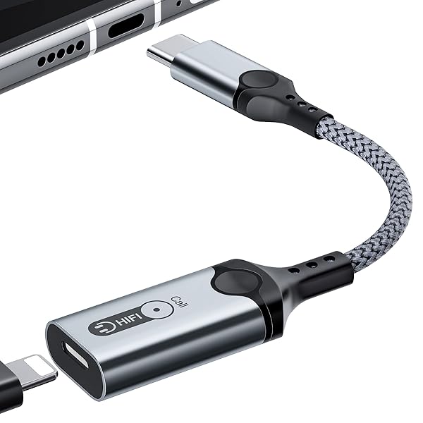 USB C to Lightning Audio Adapter for iPhone 15 16 Pro Max 17 Air iPad Pro iPad 10 USB C Male to Lightning Female Connector Headphone Adapter for iPad Air 5 Mini 6 MacBook Mac, NOT Support Charging