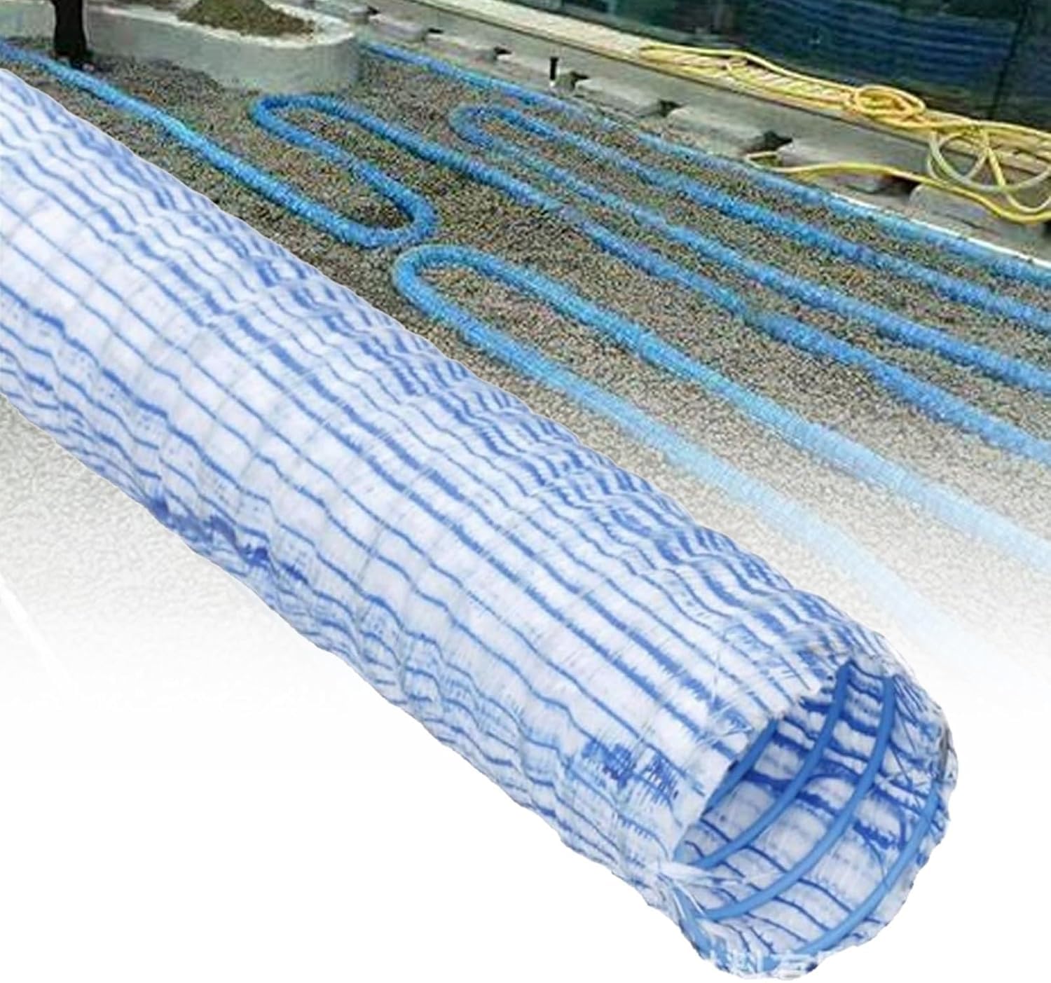 Vuiklcty 2M Corrugated Perforated Drainage Pipes, Suitable For Landscaping, Gardens, And Underground Drainage(2M)