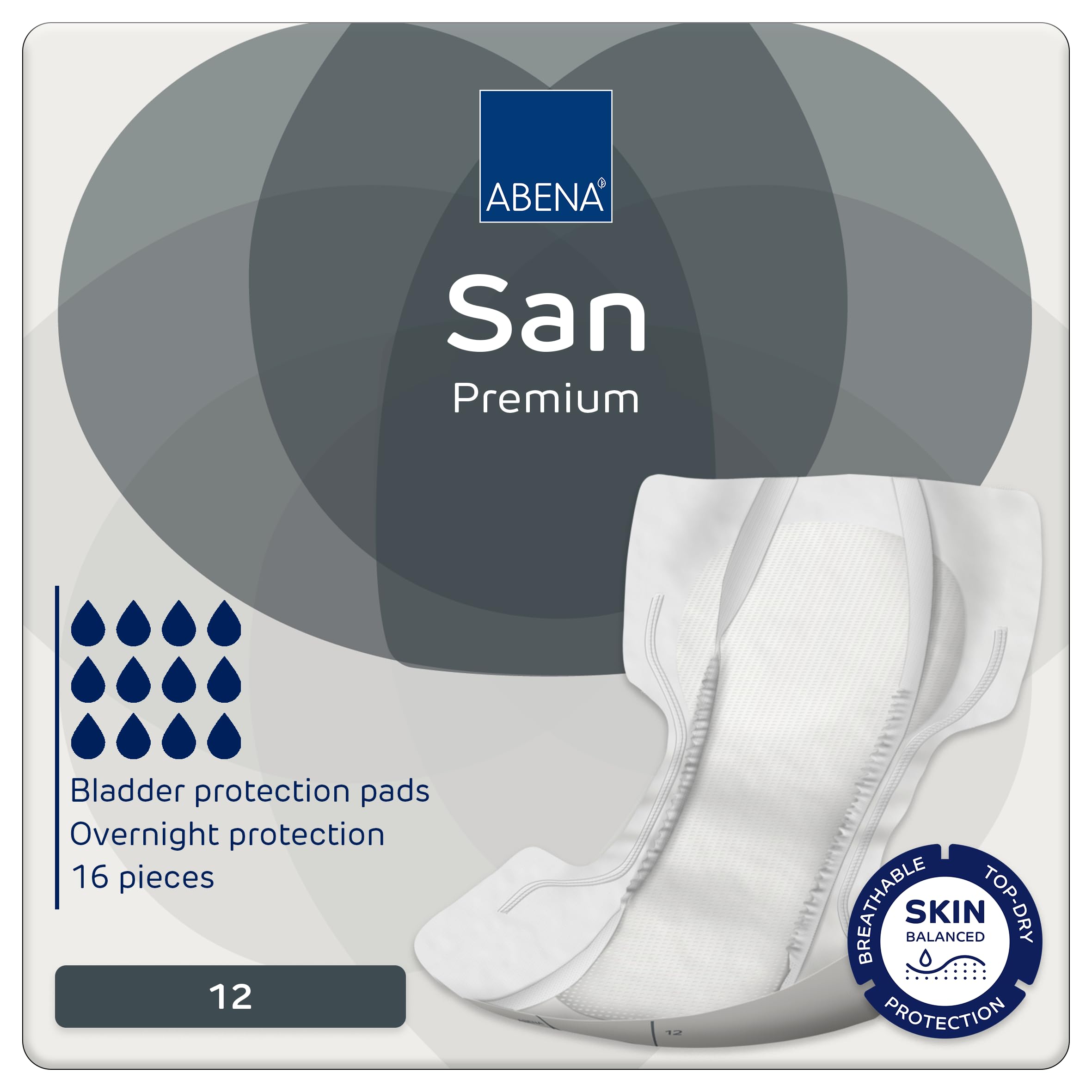 ABENA San 12 | 4000ML Absorbency Premium Incontinence Pads for Men & Women | Breathable & Comfortable Pads Women & Men, Fast Absorbing, Discreet & Effective Adult Incontinence Pads