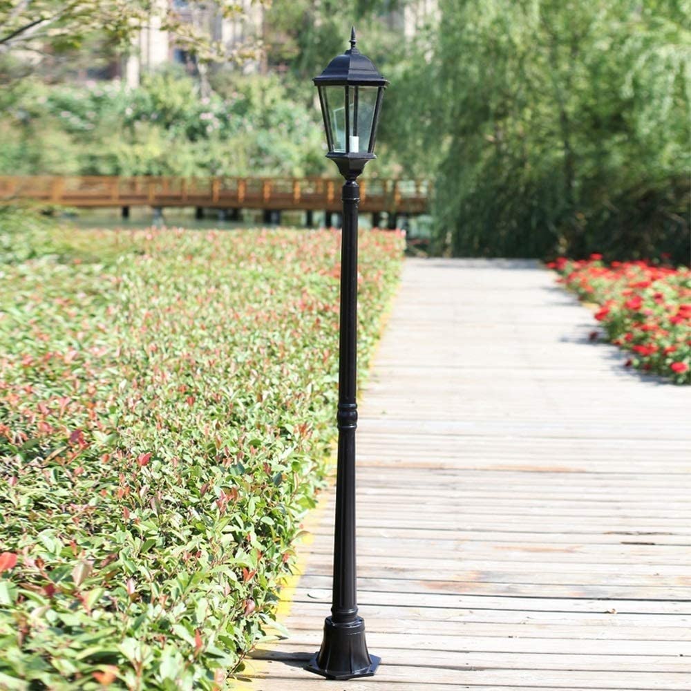Lampadaire d'extérieur étanche culot E27 luminaire 180 cm pour jardin balcon et couloir