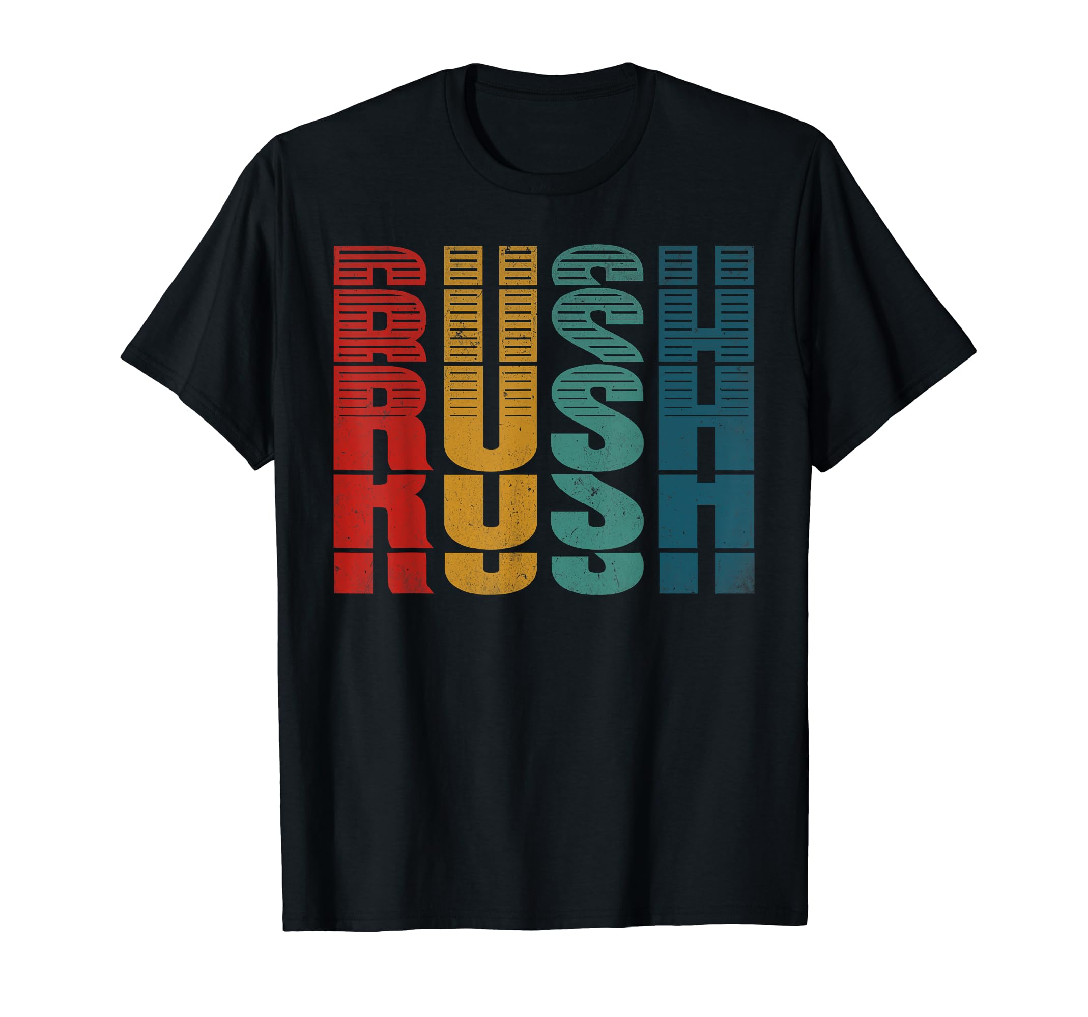 Rush Last Name Shirts Family Reunion HalloweenRush Surname Vintage Retro Men Women Kids Birthday Party Tee T-Shirt