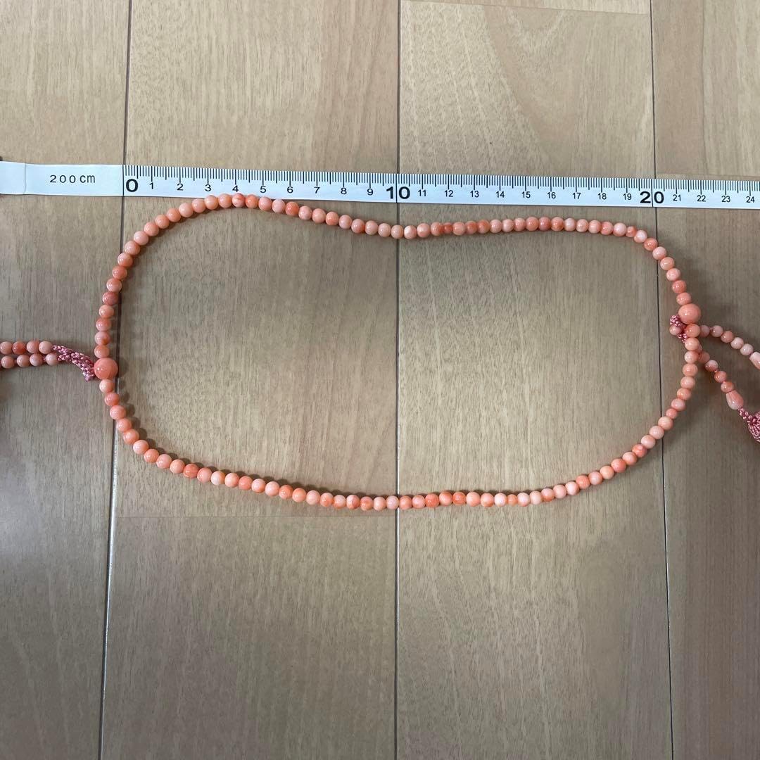 高級御念珠 深海本珊瑚 正絹房仕立箱入り 仏教 葬儀 お参り 数珠 女性 珊瑚