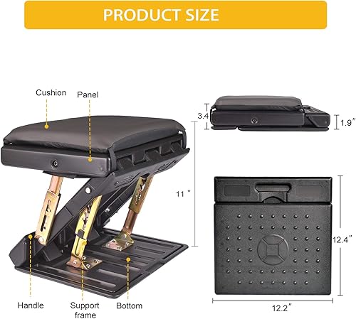 Miniatura 4 de Reposapiés ajustable para debajo del escritorio en el trabajo, cómodo reposapiés con ajuste de altura de 4 niveles, reposapiés ergonómico para silla