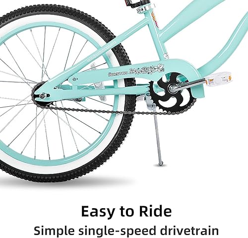 Miniatura 3 de JOYSTAR Bicicleta de crucero de playa de 20 pulgadas, 24 pulgadas, 26 pulgadas, para niñas, niños, hombres y mujeres, bicicletas de crucero para