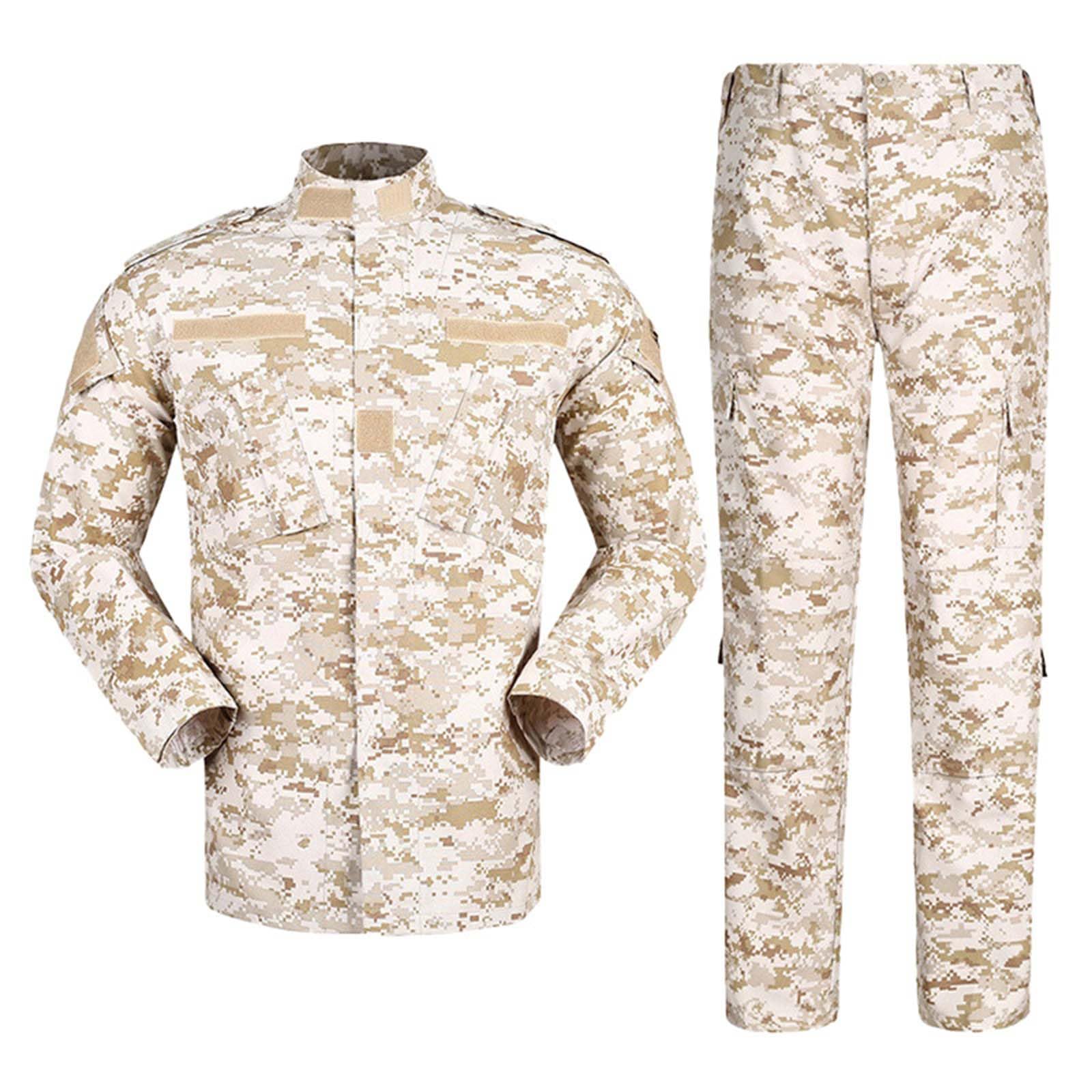 Traje De Ropa Táctica Combate De Caza De Camuflaje Táctico De Camuflaje Militar Conjunto De Traje De Ejército Uniforme BDU Ropa De Caza para Airsoft Paintball Caza Guerra