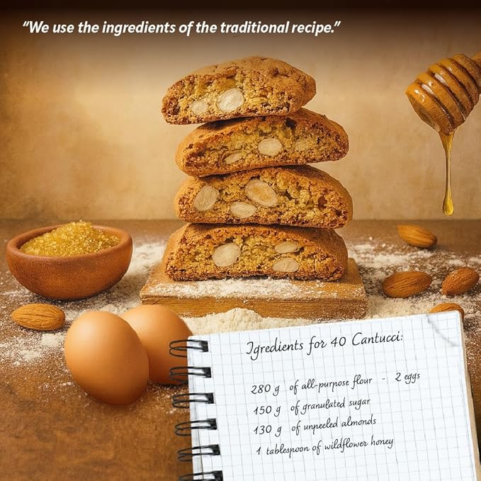 Italian Almond Biscotti Belli Traditional Semi Soft miniatura 4