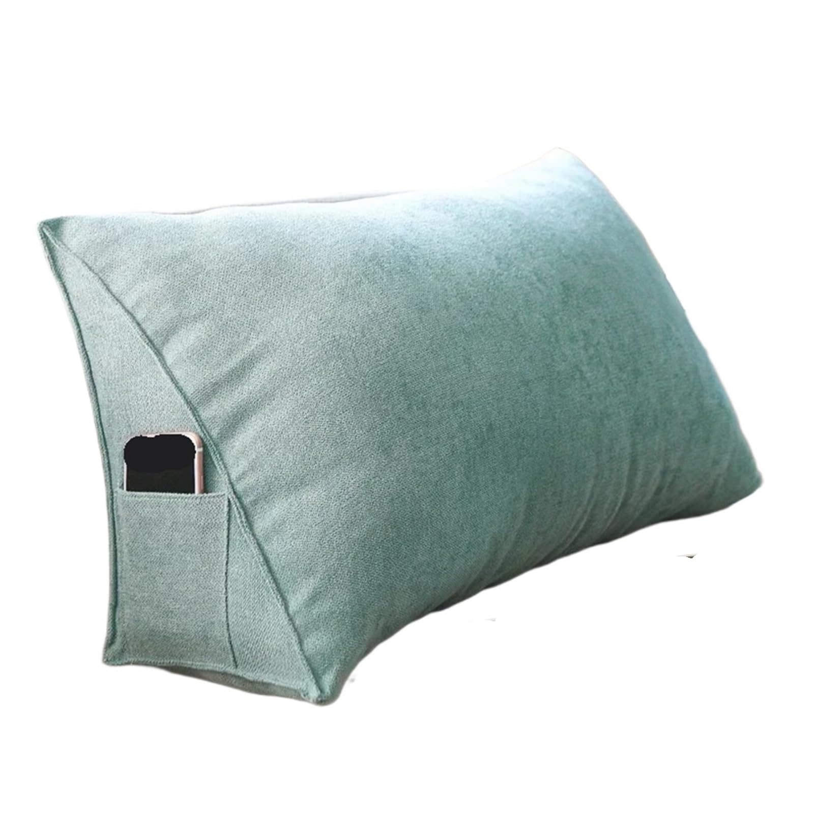 GSXLZ Headboard Pillow Headboard Wedge Pillow Bed Sofa Rest Reading Pillow Bolster Triangular Pillow Sitting In Bed-Backrest Positioning Support(Blue,70x35x20cm 1pc)