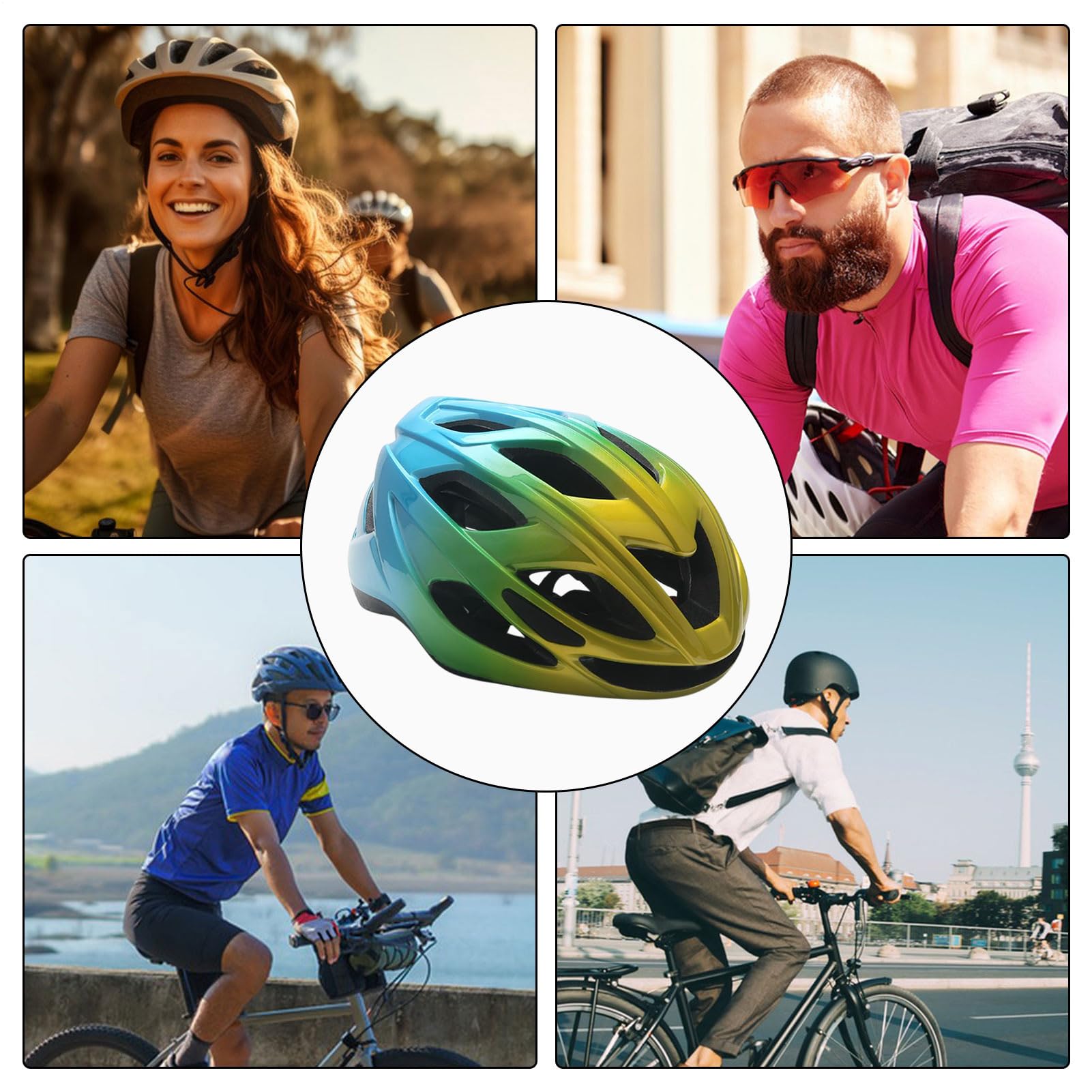 Casco Per Bici Elettrica E Skateboard – Traspirante, Anti-UV, Unisex Per Adulti E Bambini, Taglia Regolabile 55-65 Cm