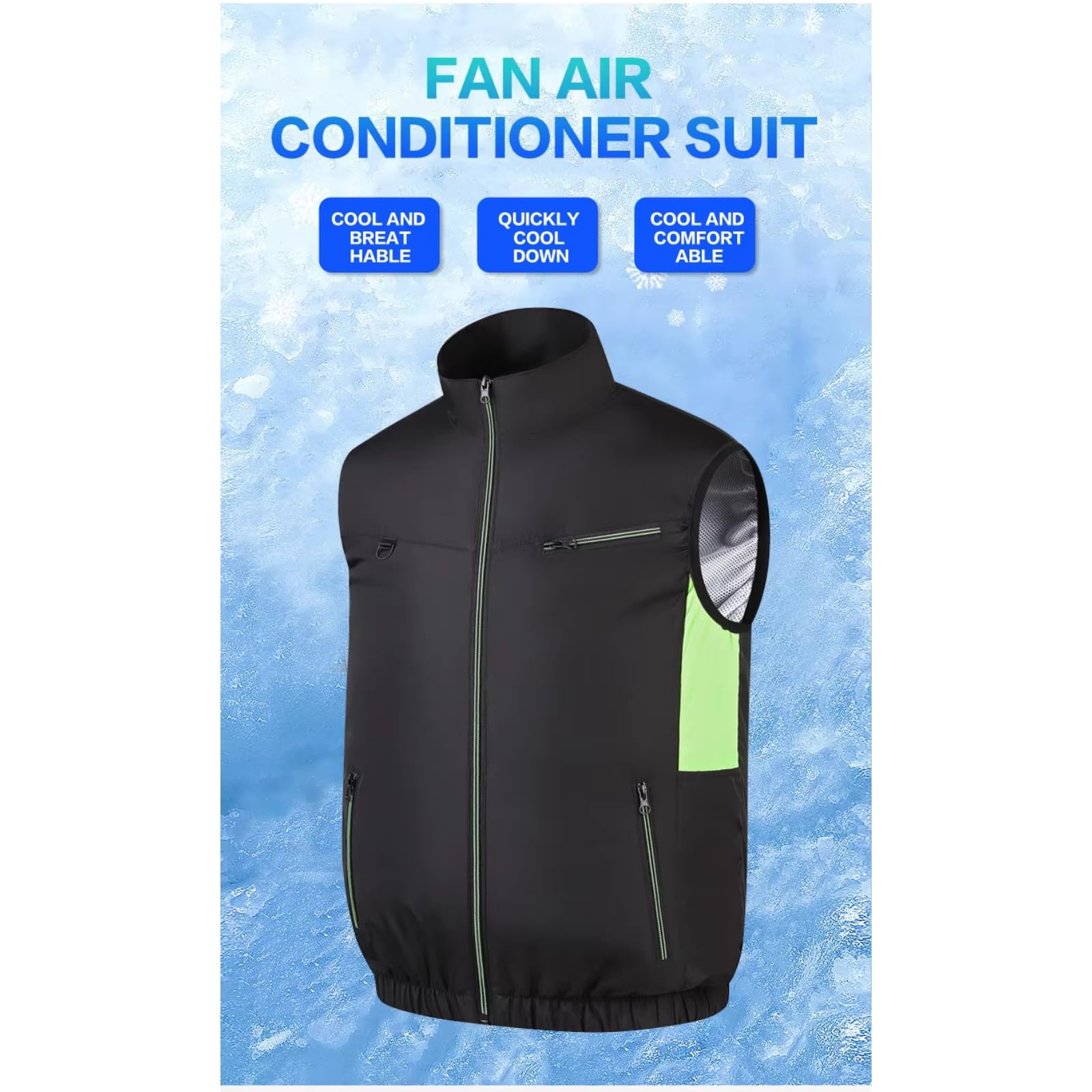 Chaleco de Verano para Hombre Ropa de Trabajo con Aire Acondicionado