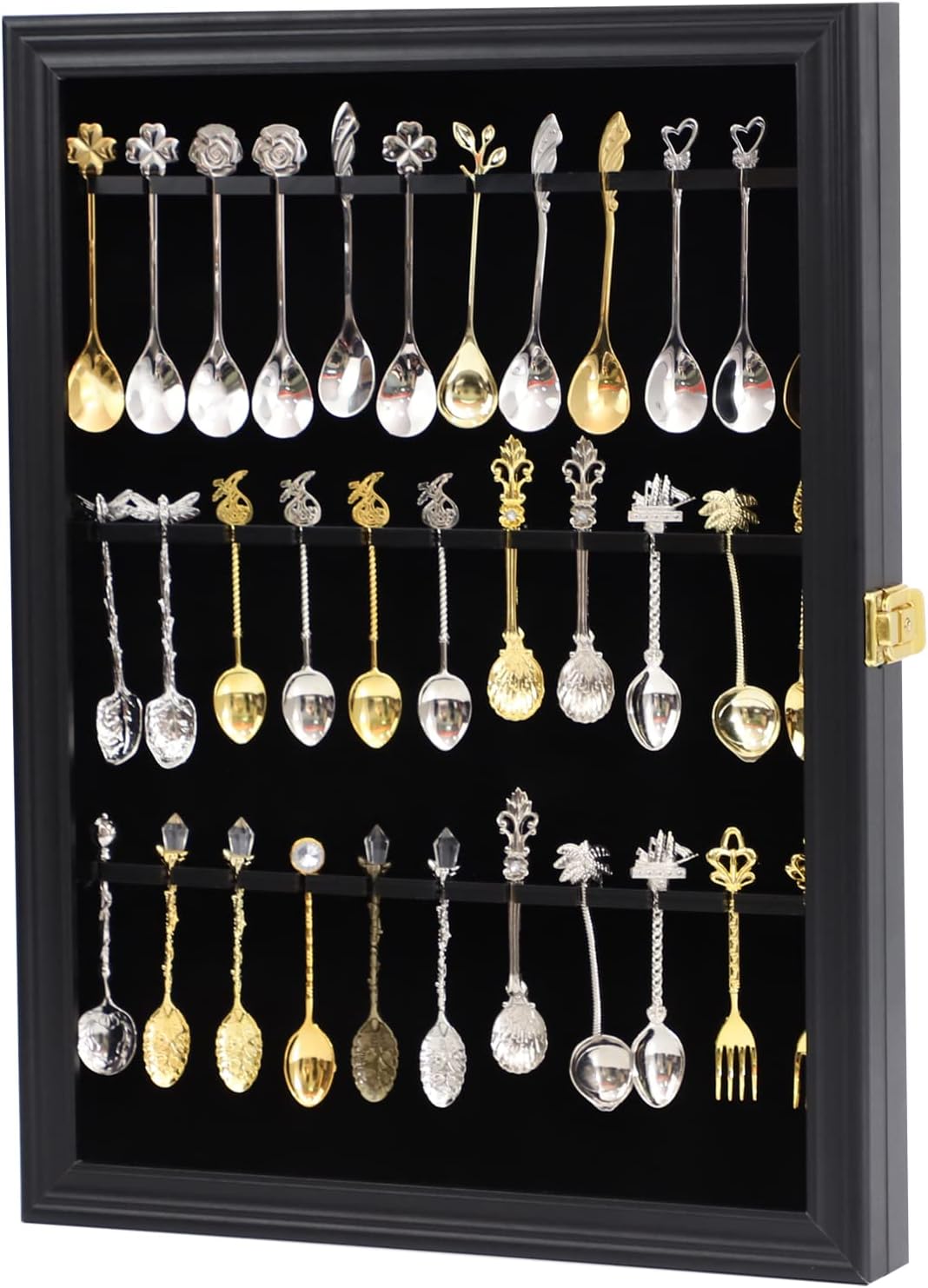 36 Souvenir Tea Spoon Display Case（Black）