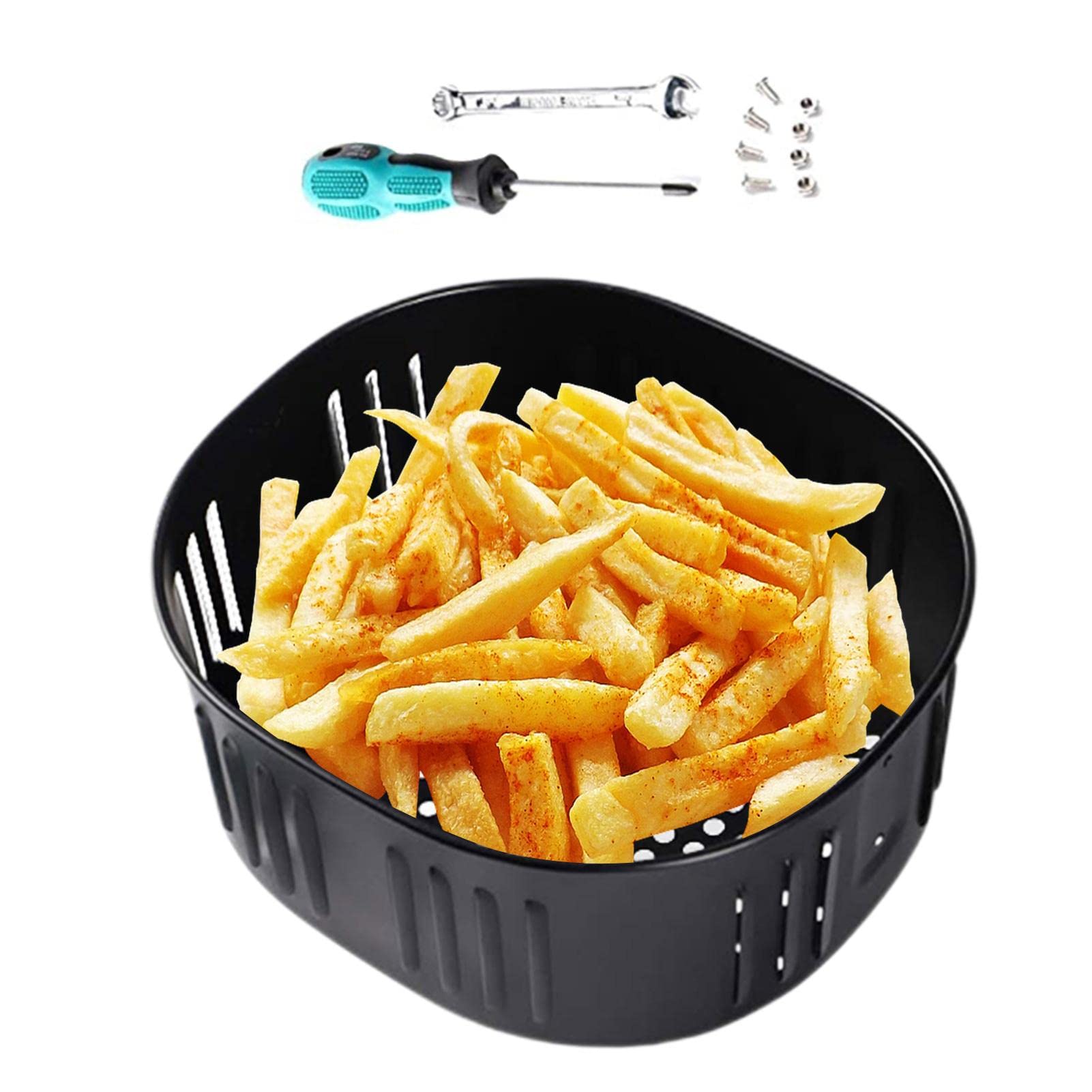 Alipis Airfryer Zubehör Korb 2,6 Liter - Hitzebeständiger Backkorb Für Heißluftfritteusen